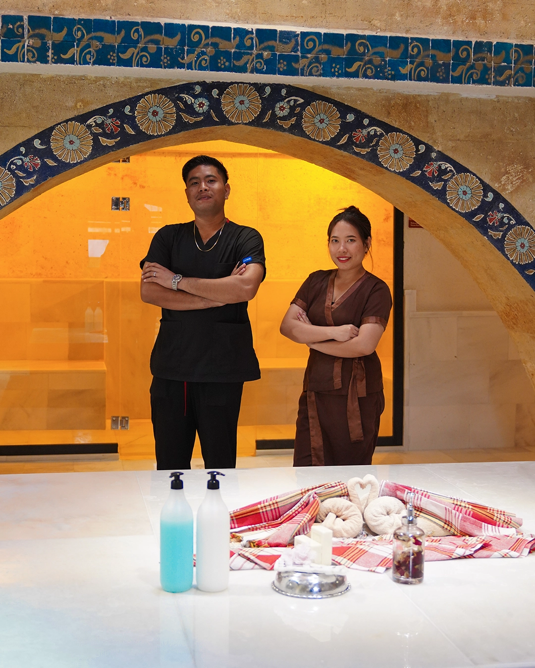 Members of the Alaaddin Hamam treatment team