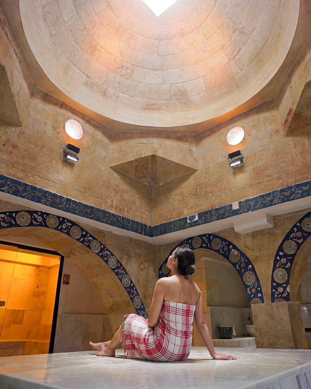 A guest taking in the historic dome